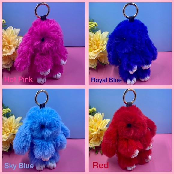 Fluffy ✨Bunny✨Keychain🌸Multiple Colors! - Picture 3 of 4